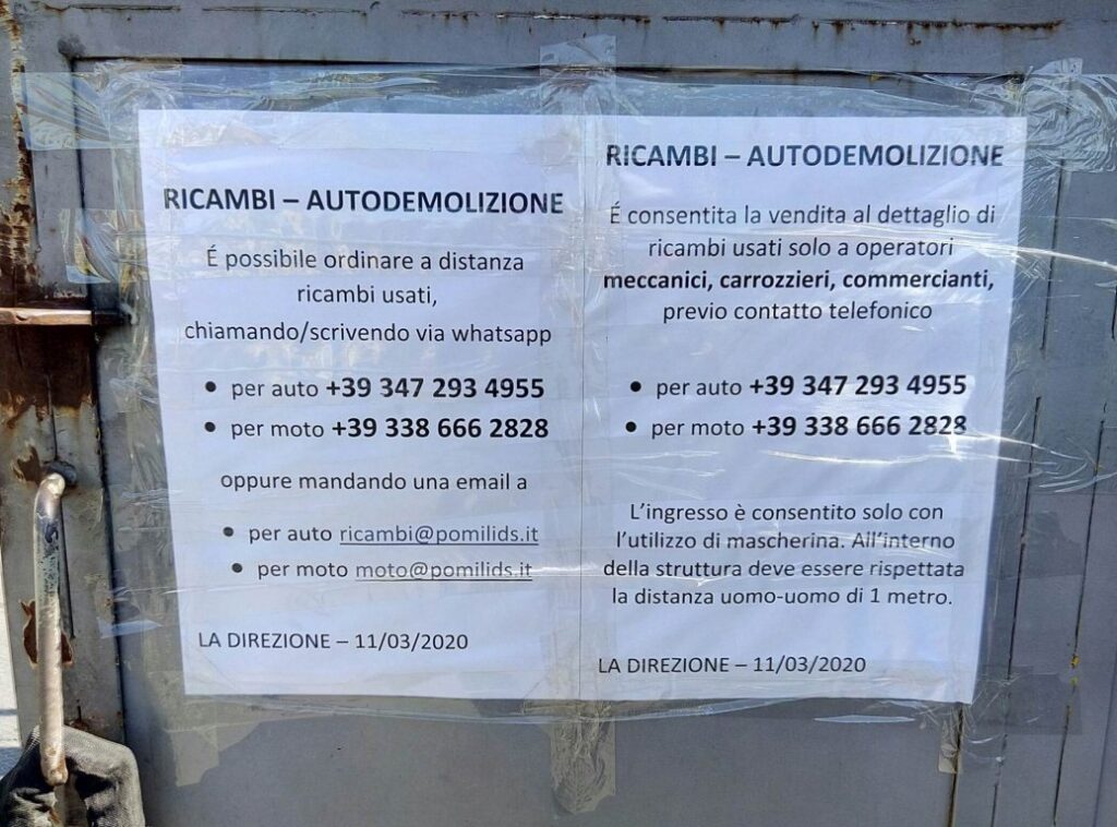 Per richiesta ricambi originali usati - pomilids