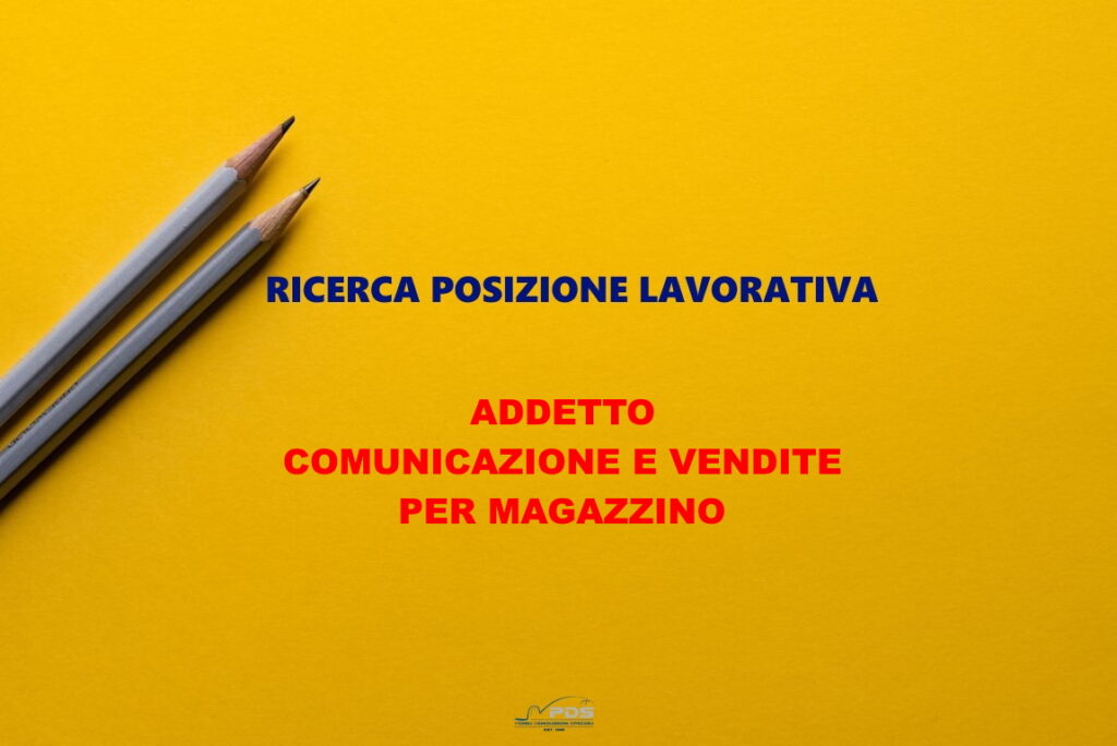Pomilids ricerca n°1 addetto comunicazione e vendite per attrezzatura usata in magazzino