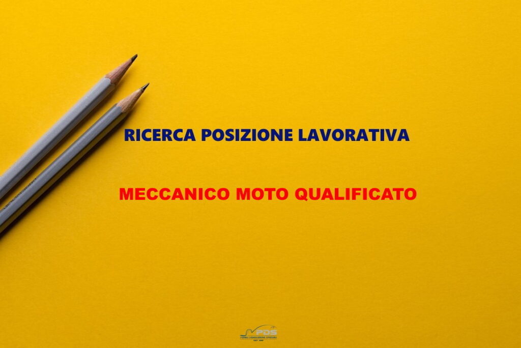 Lavora con noi: cercasi Meccanico Moto qualificato